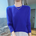 Autumn Winter Half-High-Necked Mink Cashmere Sweater Women's Pullover Loose Large Size Knitted Bottoming Shirt Thickened Warm-belleandkai.com
