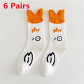 10 Pairs Cartoon Women Socks Fashionable And Versatile Cute Design Funny Goose Breathable Soft Comfortable Women Casual Socks-belleandkai.com