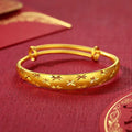 Sparkling Starry Sky Women's Bracelet, 24K Pure Gold AU999, Shining Like a Galaxy on Your Wrist-belleandkai.com