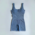 Women's Yoga Jumpsuits Ribbed One Piece Padded Tank Tops Rompers Sleeveless Acid Wash Activewear Unitard Sexy Bodycon-belleandkai.com