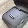 925 sterling silver classic fashionable mobile three diamond women's necklace. Holiday gifts-belleandkai.com