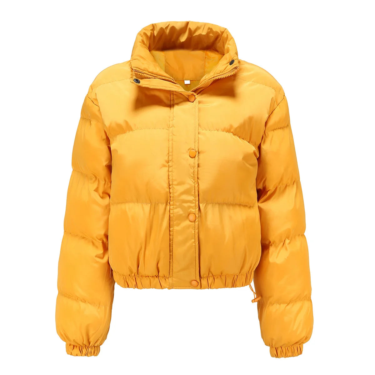 Autumn and winter Women's Clothing short-style Quilted Coats long-sleeved high-necked warm coat loose casual cotton coat Jackets-belleandkai.com