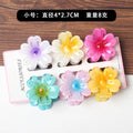 6Pcs Fashion Colorful Transparent Flower Small Hair Claw Clips clamp Hairpin Barrette for Thick Thin Hair Accessories for Women-belleandkai.com