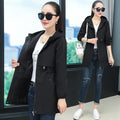 Hooded Coat Jacket for Middle-Aged Mothers Loose Elastic Waist Spring Autumn Zipper Open Cardigan Style Women's Clothing-belleandkai.com