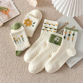 5 Pairs/Lot Socks Women's Cotton Print Short Ankle Set White Sports Cycling Running Compression Summer Breathable-belleandkai.com