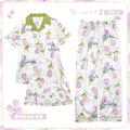 3 Pieces Set Night Wears for Women Summer New Short Sleeve Casual Striped Faux Silk Pijamas Set for Women Luxury Pyjamas Set-belleandkai.com