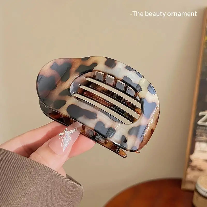 New Elegant Oval Teeth Hair Clip for Women Thick Long Hair Holder Headband Back Head Hairpin Hair Claw Fashion Hair Accessories-belleandkai.com