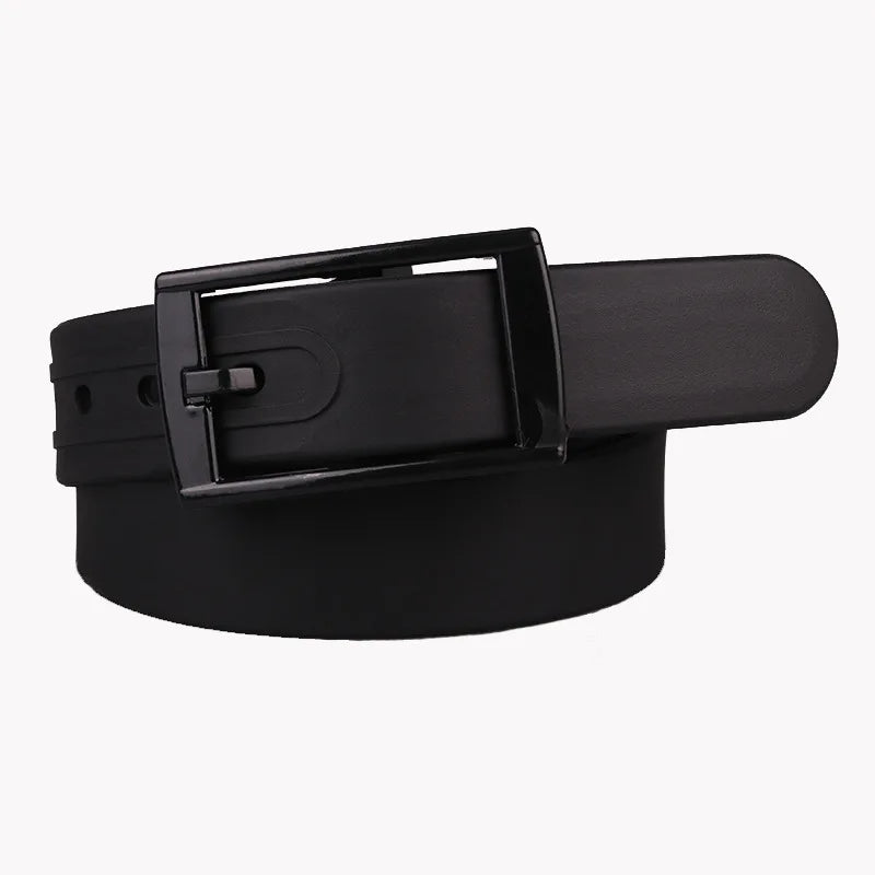New Eco-friendly Plastic Belt Unisex Silicone Rubber Belt Korean Style Smooth Buckle for Women Men Unisex Candy Colors 4 Colors-belleandkai.com