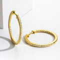 S925 Silver Round Moissanite Yellow Gold Earrings Women Engagement Gift-belleandkai.com