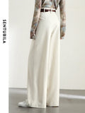 High Waist Baggy Pant Women Full Length Straight Loose Casual Trousers Spring Elegant Wide Leg Pant-belleandkai.com