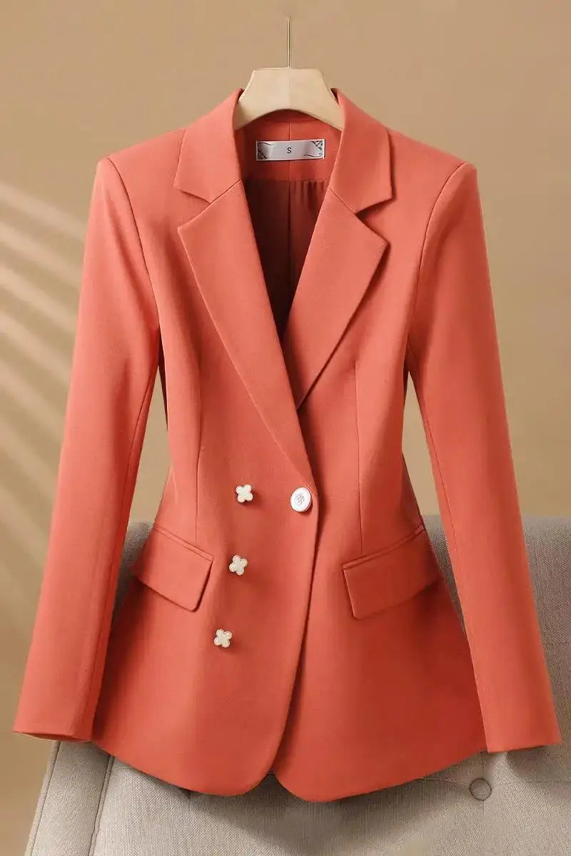 2024 Fashion Women's Blazers Autumn New Coats Jackets Long Sleeve Single Button Casual Outerwears Female Clothing Coat-belleandkai.com