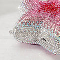 Alizekerr Star Shaped Crystal Evening Bags Women 2024 Boutique Gorgeous Gradient Colour Diamond Mini Clutch Purses Wedding Party-belleandkai.com