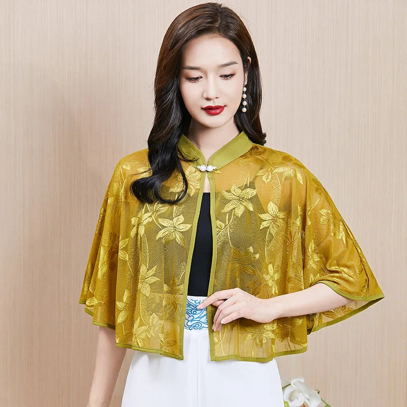 Cloak Summer Capes Ponchos Coats Fashion Clothes Women Clothing Tops Streetwear Party Vintage Casual Elegant Outerwear-belleandkai.com