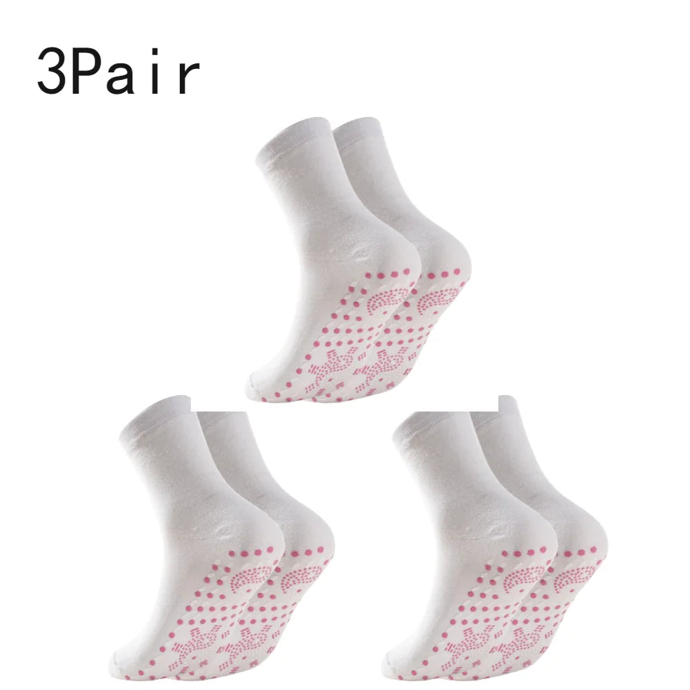 1-3Pair Self Heating Socks Winter Skiing Warm Socks Pain Relief Whole Foot One Size Socks Tourmaline Cold-Resistant for Winter-belleandkai.com