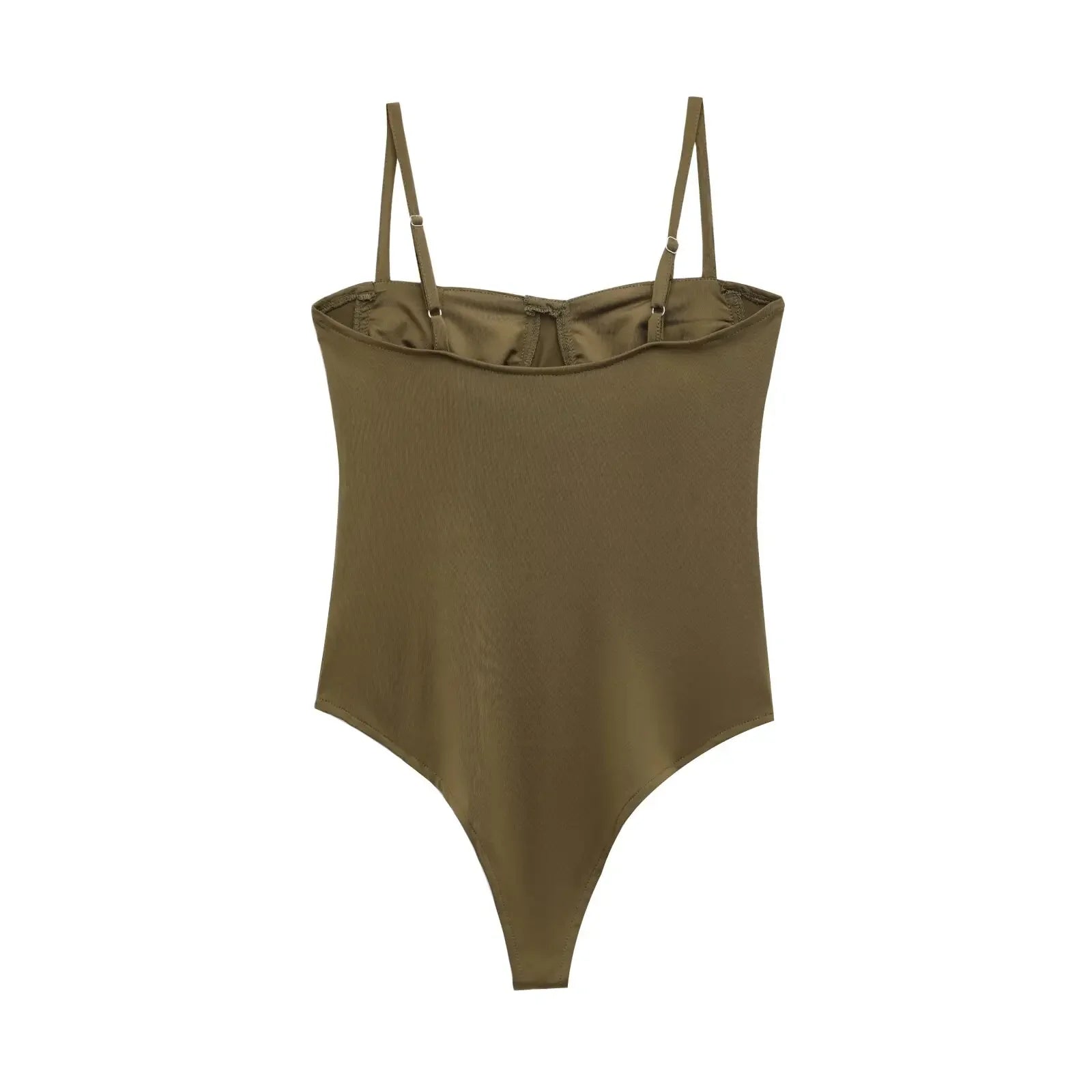 Zevity 2025 Women Sexy Spaghetti Strap Inner Style Beach Wear Bodysuits Ladies Soft Slim Swimsuit Playsuits Mujer Rompers LS9043-belleandkai.com