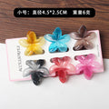 6Pcs Fashion Colorful Transparent Flower Small Hair Claw Clips clamp Hairpin Barrette for Thick Thin Hair Accessories for Women-belleandkai.com