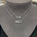 925 sterling silver classic fashionable mobile three diamond women's necklace. Holiday gifts-belleandkai.com
