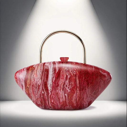 Acrylic women's elegant banquet bag, fashionable, compact and exquisite handbag, wedding evening dress bag, diagonal cross bag-belleandkai.com