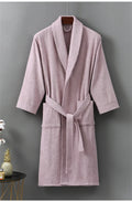 100% Cotton Terry Towel Bathrobe Robe Man And Women Kimono Dressing Gown Sleepwear Water Uptake Hotel Swimming Robe-belleandkai.com