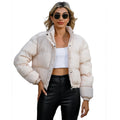 Autumn and winter Women's Clothing short-style Quilted Coats long-sleeved high-necked warm coat loose casual cotton coat Jackets-belleandkai.com