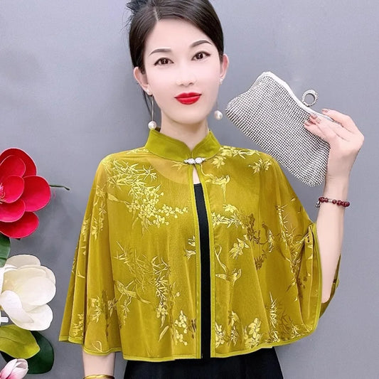 Cloak Summer Capes Ponchos Coats Fashion Clothes Women Clothing Tops Streetwear Party Vintage Casual Elegant Outerwear-belleandkai.com