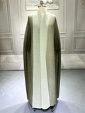 Miyake Jacket Arab Middle East Dubai Loose Women's Clothing Folds Gradual Change Trench Coat Long 2025 New Women's Clothing-belleandkai.com
