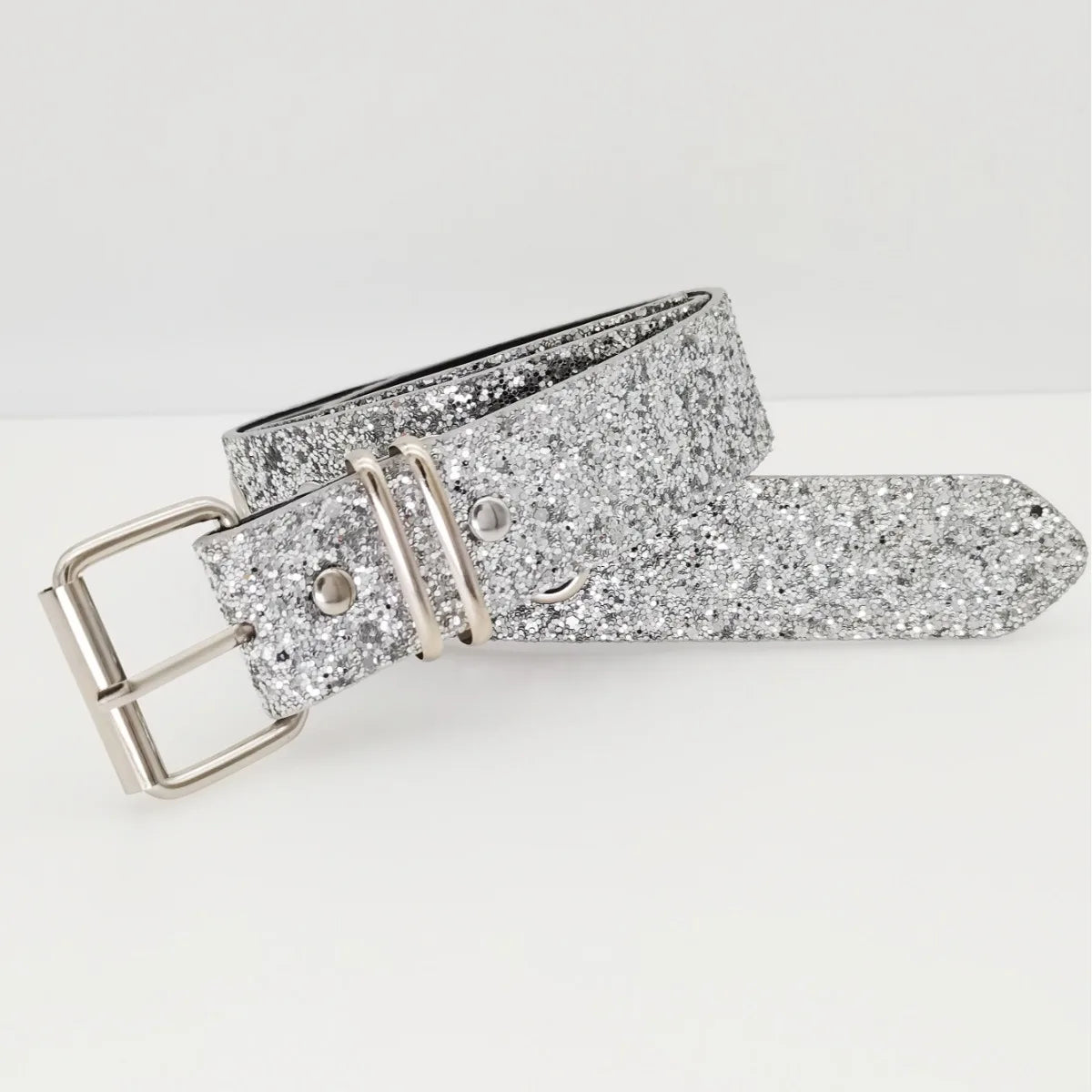 Stylish Rhinestone Western Cowgirl Style Y2K Belt Sparking Pu Leather BB Belts Jeans Dress Accessories For Women-belleandkai.com