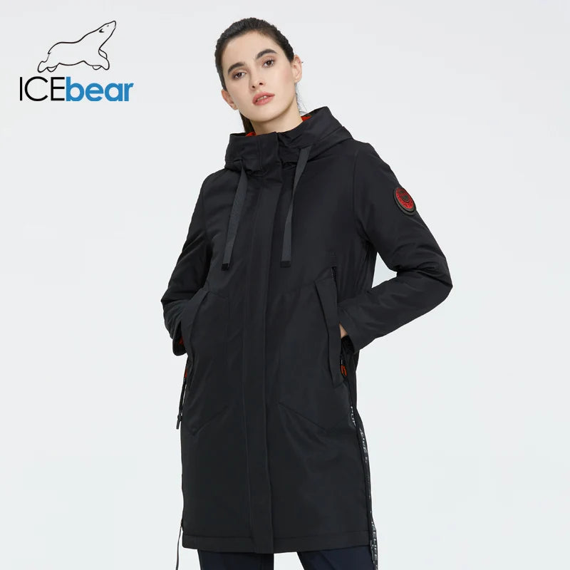 ICEbear 2023 new fall women's coat with a hood casual wear quality fashion autumn parka  brand clothing GWC20035D-belleandkai.com