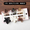 6Pcs Fashion Colorful Transparent Flower Small Hair Claw Clips clamp Hairpin Barrette for Thick Thin Hair Accessories for Women-belleandkai.com