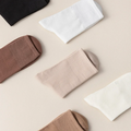 1/5 Pairs Cotton Socks Women Seamless Soft Crew Socks Medium Tube Long Loose Casual Solid Color Anti-Pilling Breathable-belleandkai.com