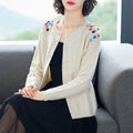 Plant&Flowers Hook Flower Hollow Women's Clothing Lantern Long Sleeve Sweater Knitted Cardigan Autumn Winter Round Neck Tops-belleandkai.com