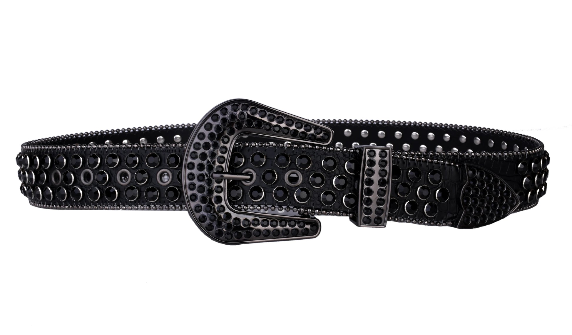 Studded Rhinestone Belts Women Fashion Belt Shiny Pu Leather Belt, Wedding Party Belt Couple Valentines Gifts For Girlfriends-belleandkai.com