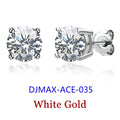 DJMAX 0.5-2ct Moissanite Diamond Stud Earrings for Women Original 925 Sterling Silver Lady's Moissanite Earring New 2025-belleandkai.com