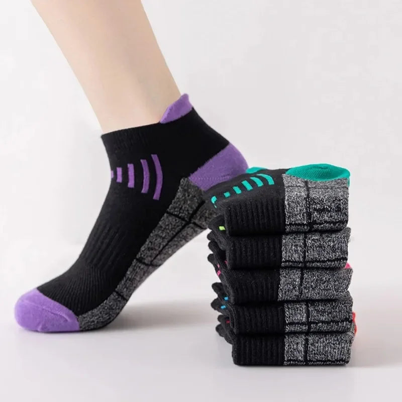 6-96 Pairs Unisex Color-Coordinated Quick-Dry & Sweat-Absorbent Running/Casual Sports Socks Low-Top Breathable 36-42-belleandkai.com