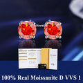 Hot Moissanite Studs 6 prong Earrings Pass Diamond tester For Men Women 18K Platinum Plated Bride Wedding Gemstone 925 Silver-belleandkai.com