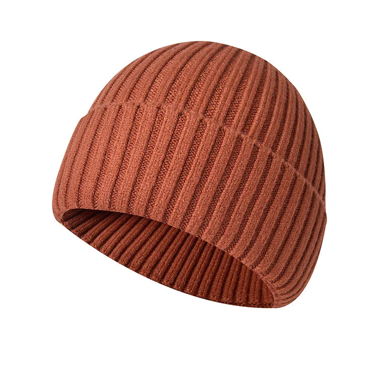 Winter Yarn Knitted Fabric Keep Warm Think Hat For Adult Unisex Skullies & Beanies-belleandkai.com