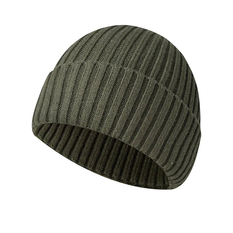 Winter Yarn Knitted Fabric Keep Warm Think Hat For Adult Unisex Skullies & Beanies-belleandkai.com