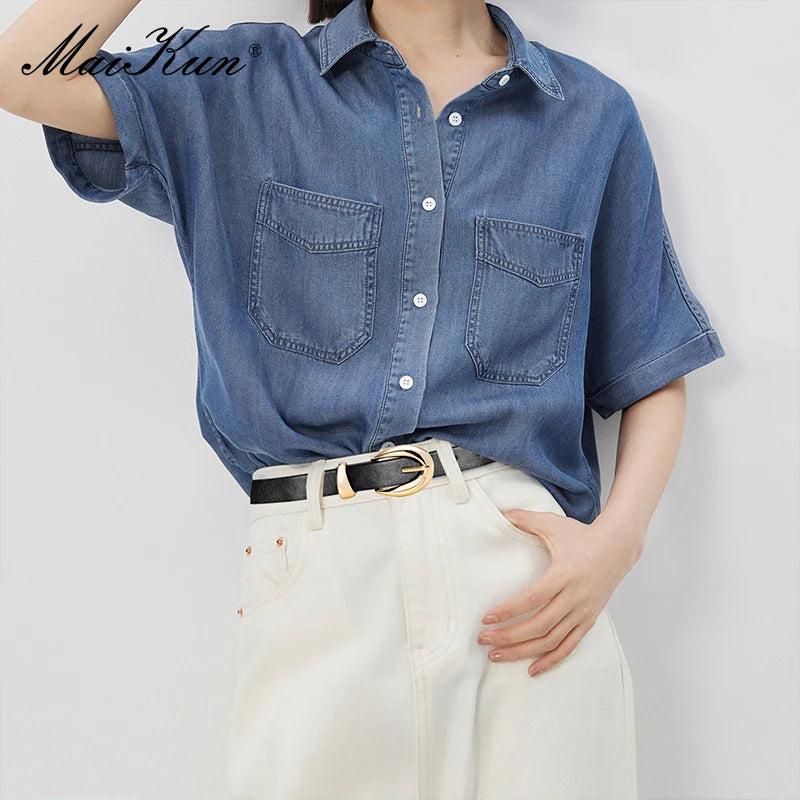 Maikun Fashion Personality Metal Ring Pin Buckle Belt Versatile Jeans Simple Decorative Belt-belleandkai.com