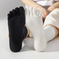 5 or 10 Pairs Women Sports Toe Socks with Separate Fingers High Tube Five Finger Cotton Crew Socks Yoga High Quality-belleandkai.com
