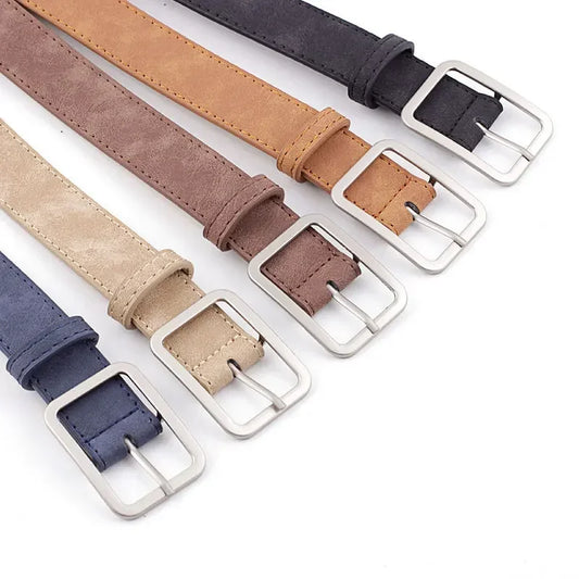Fashionable Belts for Woman 100cm Beautiful Vintage Color PU Belts Jeans Accessories Student Trendy Belts-belleandkai.com