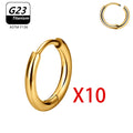 1/10pcs G23 Titanium Hoop Earring For Women Piercing Nose Ring ASTM F136 Body Jewelry Accessories Wholesale 2024 New-belleandkai.com