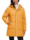 TACVASEN Winter Quilted Duck Feather Down Jackets Womens Padded Puffer Warm Hooded Long Coats Thermal Waterproof Thick Outerwear-belleandkai.com