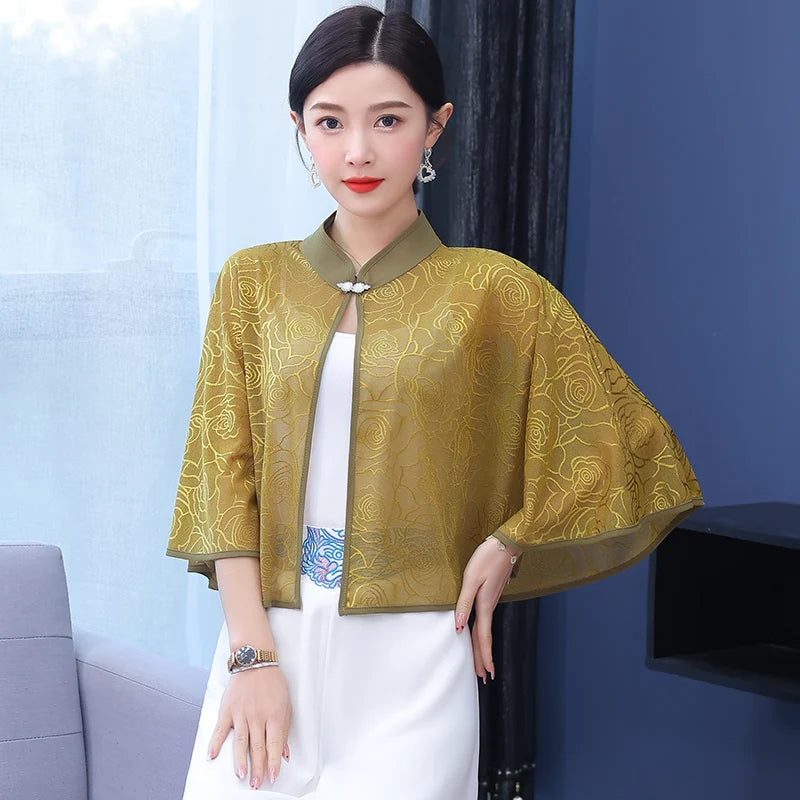 Cloak Summer Capes Ponchos Coats Fashion Clothes Women Clothing Tops Streetwear Party Vintage Casual Elegant Outerwear-belleandkai.com