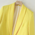 Zach Ailsa 2024 Autumn New Product Women's Wear Simple and Elegant Slim Fit Solid Color Pocket Decoration Suit Coat-belleandkai.com