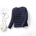 2023 New Arrivals Autumn Winter Warm Women White Duck Down Slim Jackets Female Fashion Ultra Lightweight Packable Puffer Coats-belleandkai.com