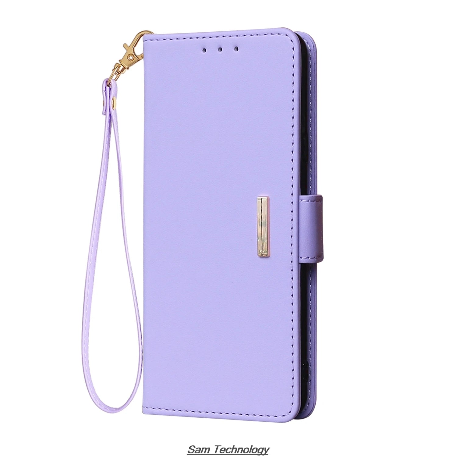 Magnetic buckle Leather Case for OPPO Realme C63 Wallet RFID BLOCKING Flip Cover Women Girls Simple Capa Fundas Coque-belleandkai.com