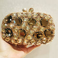 WHTUOHENLarge Silver Stones Wedding Dress Purses Women Bridal Crystal Handbags Rhinestone Party Prom Evening Clutches Minaudiere-belleandkai.com