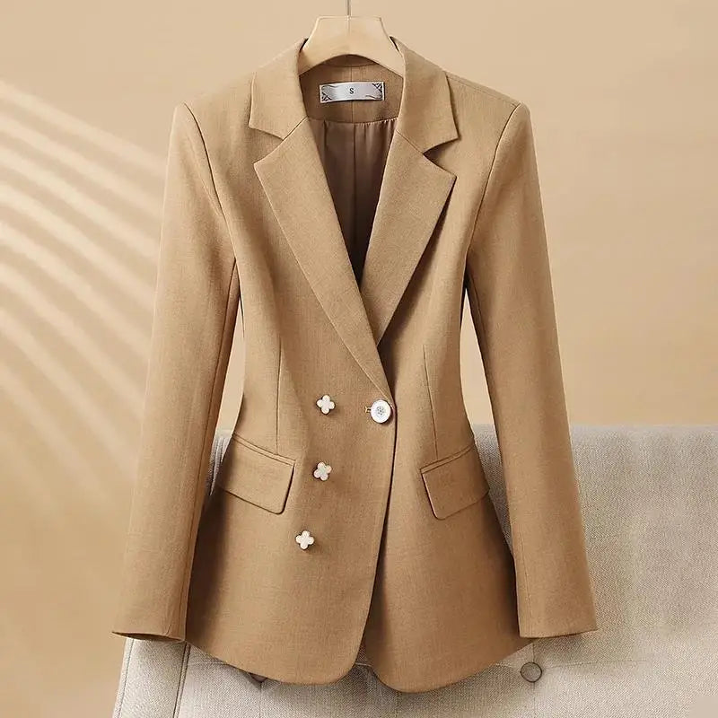 2024 Fashion Women's Blazers Autumn New Coats Jackets Long Sleeve Single Button Casual Outerwears Female Clothing Coat-belleandkai.com