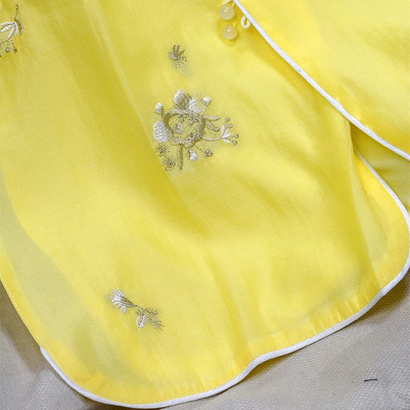 Chinese Style Embroidered Vest Fashion Vest Coat Temperament Vintage Women's Clothing Summer Sleeveless Top-belleandkai.com