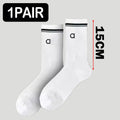 5 Pairs A* Premium Cotton Breathable Comfy Mid-Tube Unisex Socks for Sports Yoga Fitness All Season Pure White Couple Matching-belleandkai.com